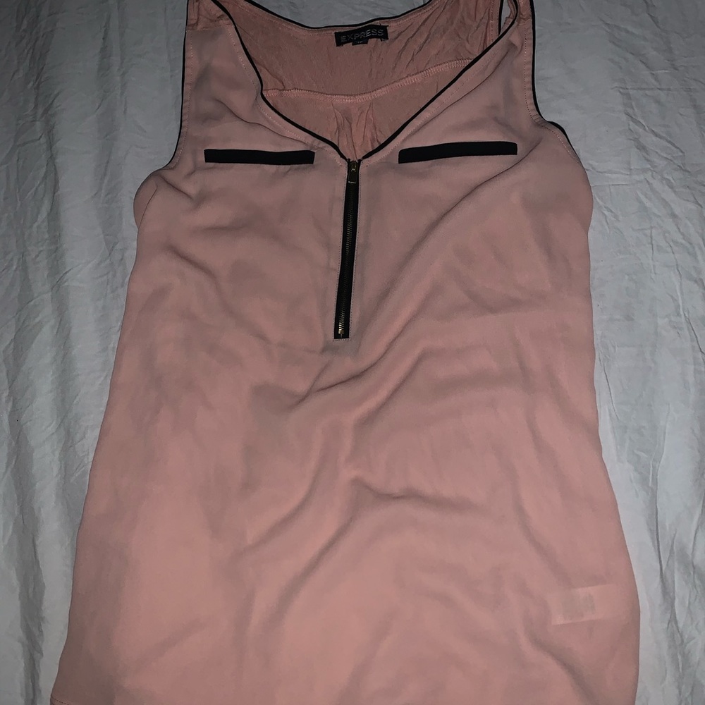 Pink work blouse sleeveless